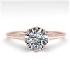 Image 1 : 1.01 ctw Certified VS/SI Diamond Engagment Ring 18k Rose Gold - REF-315K2Y