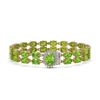 Image 1 : 26.52 ctw Peridot & Diamond Bracelet 14K Yellow Gold - REF-244Y8X