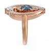 Image 2 : 2.12 ctw Intense Blue Diamond Ring 18K Rose Gold - REF-286X2A