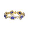 Image 3 : 32.24 ctw Sapphire & Diamond Bracelet 18K Yellow Gold - REF-890F9M