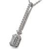 Image 3 : 1.3 ctw Emerald Cut Diamond Designer Necklace 18K White Gold - REF-208N8F