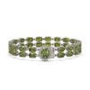 Image 1 : 26.92 ctw Tourmaline & Diamond Bracelet 14K White Gold - REF-336M4G