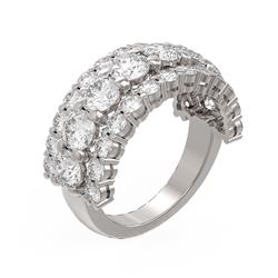 5.46 ctw Diamond Ring 18K White Gold - REF-440F6M