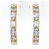 Image 2 : 3.74 ctw Oval Cut Diamond Designer Earrings 18K Yellow Gold - REF-392F6M