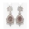 Image 1 : 15.5 ctw Morganite & Diamond Earrings 18K Rose Gold - REF-872M8G