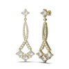 Image 2 : 5.39 ctw Princess Diamond Earrings 18K Yellow Gold - REF-814W8H