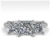 Image 1 : 2.0 ctw Princess VS/SI Diamond 3 Stone Designer Ring 14k White Gold - REF-395G8W