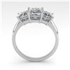 Image 3 : 2.0 ctw Princess VS/SI Diamond 3 Stone Designer Ring 14k White Gold - REF-395G8W