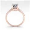 Image 3 : 1.01 ctw Cushion VS/SI Diamond Engagment Designer Ring 18k Rose Gold - REF-233R2K