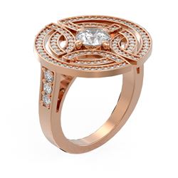 2.15 ctw Diamond Ring 18K Rose Gold - REF-338W2H