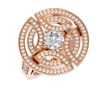 Image 3 : 2.15 ctw Diamond Ring 18K Rose Gold - REF-338W2H