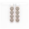 Image 1 : 4.52 ctw Cushion Cut Diamond Micro Pave Earrings 18K Rose Gold - REF-384W5H