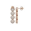 Image 2 : 4.52 ctw Cushion Cut Diamond Micro Pave Earrings 18K Rose Gold - REF-384W5H