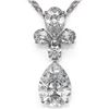 Image 1 : 1.4 ctw Pear Cut Diamond Designer Necklace 18K White Gold - REF-181N2F