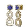 Image 2 : 7.12 ctw Sapphire & Diamond Earrings 18K Yellow Gold - REF-315Y5X