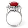 Image 2 : 6.30 ctw Ruby & Diamond Ring 18k White Gold - REF-172W8H