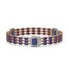 Image 2 : 29.64 ctw Sapphire & Diamond Bracelet 14K Rose Gold - REF-418M2G