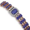 Image 3 : 29.64 ctw Sapphire & Diamond Bracelet 14K Rose Gold - REF-418M2G
