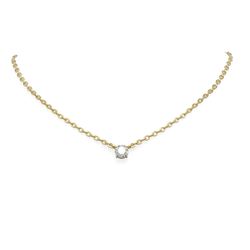 1.01 ctw Diamond Necklace 18K Yellow Gold - REF-289R8K