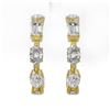 Image 2 : 4.2 ctw Mix Cut Diamonds Designer Earrings 18K Yellow Gold - REF-723M3G