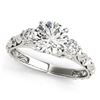 Image 2 : 1.14 ctw Certified VS/SI Diamond 3 Stone 2pc Set 14k White Gold - REF-159W5H