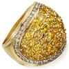 Image 2 : 5.75 ctw Yellow Sapphire & Diamond Ring 14k Yellow Gold - REF-142W2H
