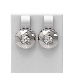 1.04 ctw Diamond Earrings 18K White Gold - REF-225X3A