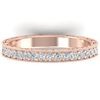 Image 1 : 1 ctw Certified VS/SI Diamond Art Deco Eternity Ring 14k Rose Gold - REF-78M2G