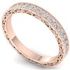 Image 2 : 1 ctw Certified VS/SI Diamond Art Deco Eternity Ring 14k Rose Gold - REF-78M2G