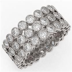 4.62 ctw Diamond Designer Ring 18K White Gold - REF-380X8A
