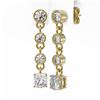 Image 3 : 2.5 ctw Cushion Cut Diamond Earrings 18K Yellow Gold - REF-321N8F