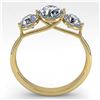 Image 2 : 2 ctw Past Present Future VS/SI Diamond Ring Martini 18k Yellow Gold - REF-408X6A