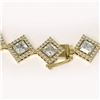 Image 3 : 31.92 ctw Princess Cut Diamond Micro Pave Necklace 18K Yellow Gold - REF-4440A3N