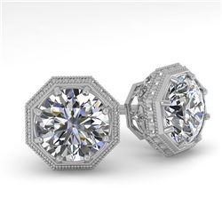 1.50 ctw Certified VS/SI Diamond Stud Earrings Art Deco 18k White Gold - REF-300K2Y