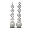 Image 2 : 3.32 ctw Diamond & Pearl Earrings 18K White Gold - REF-430W8H