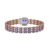 Image 3 : 27.75 ctw Tanzanite & Diamond Bracelet 14K Rose Gold - REF-377W5H