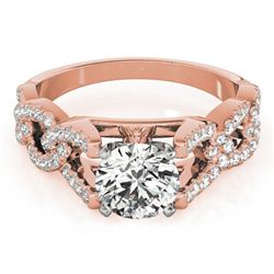 1 ctw Certified VS/SI Diamond Wedding Ring 18k Rose Gold - REF-118A6N