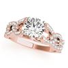 Image 2 : 1 ctw Certified VS/SI Diamond Wedding Ring 18k Rose Gold - REF-118A6N