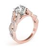 Image 3 : 1 ctw Certified VS/SI Diamond Wedding Ring 18k Rose Gold - REF-118A6N