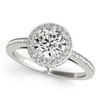 Image 2 : 1.25 ctw Certified VS/SI Diamond Halo Ring 18k White Gold - REF-170M2G