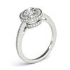 Image 3 : 1.25 ctw Certified VS/SI Diamond Halo Ring 18k White Gold - REF-170M2G