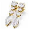 Image 3 : 4.5 ctw Marquise Diamond Earrings 18K Yellow Gold - REF-903H3R