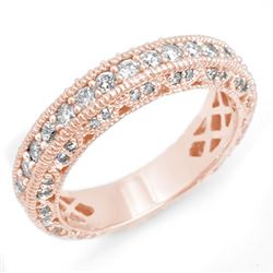 1.10 ctw Certified VS/SI Diamond Band 14k Rose Gold - REF-102A8N