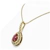 Image 3 : 4.97 ctw Certified Ruby & Diamond Victorian Necklace 14K Yellow Gold - REF-160F2M
