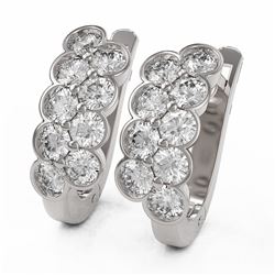 2.34 ctw Diamond Designer Earrings 18K White Gold - REF-172A8N