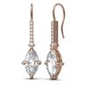 Image 2 : 2.18 ctw Marquise Diamond Earrings 18K Rose Gold - REF-594Y3X