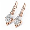 Image 3 : 2.18 ctw Marquise Diamond Earrings 18K Rose Gold - REF-594Y3X
