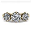 Image 1 : 2 ctw Past Present Future Certified VS/SI Diamond Ring 18k Yellow Gold - REF-414X2A