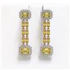 Image 1 : 10.46 ctw Citrine & Diamond Earrings 14K Rose Gold - REF-192G8W