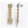 Image 2 : 10.46 ctw Citrine & Diamond Earrings 14K Rose Gold - REF-192G8W